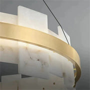Alabaster Flakes Round/Oval Chandelier