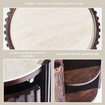 Arlo Fluted Round Sintered Stone Side Table 16