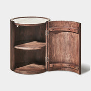 Arlo Fluted Round Sintered Stone Side Table 16