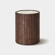 Arlo Fluted Round Sintered Stone Side Table 16