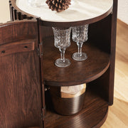 Arlo Fluted Round Sintered Stone Side Table 16