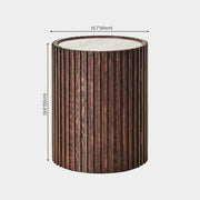 Arlo Fluted Round Sintered Stone Side Table 16