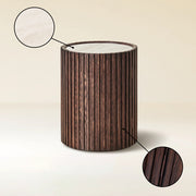 Arlo Fluted Round Sintered Stone Side Table 16