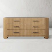 Alder Fluted 6-Drawer Dresser