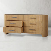 Alder Fluted 6-Drawer Dresser