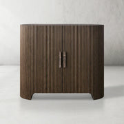 Alder Fluted Demilune Accent Cabinet