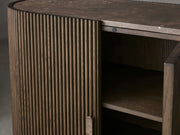 Alder Fluted Demilune Accent Cabinet