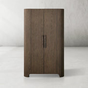 Alder Fluted Rounded Storage Cabinet 80“H