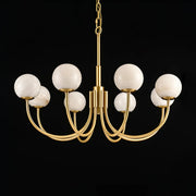 Alabaster Brass Chandelier 25.6