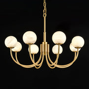Alabaster Brass Chandelier 25.6