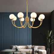 Alabaster Brass Chandelier 25.6