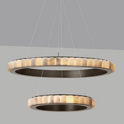 Avalon Alabaster 2 Layer Chandelier