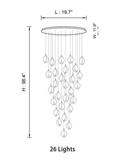 Ceramic LED Cluster Bloom Chandelier
