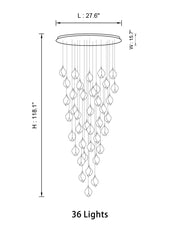 Ceramic LED Cluster Bloom Chandelier