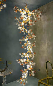 Brass Maple Branch Chandelier