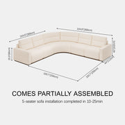 Briar Modular Power Reclining Corner Sectional Sofa (5-Piece) - Themodhome product image 03