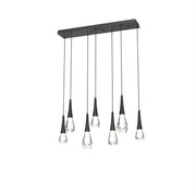 Rain 7-Light Linear Chandelier Pendant For Living room Family room Dining Room Bedroom