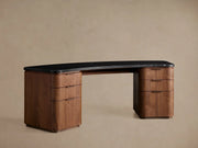 Caden Executive Desk with Storage and Marble 84”W
