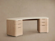 Caden Executive Desk with Storage and Marble 84”W