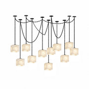 Cascade Chain Cube Chandelier