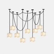Cascade Chain Cube Chandelier