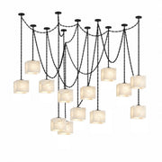 Cascade Chain Cube Chandelier