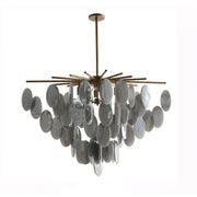 Cascading Selenite Disc Chandelier