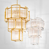 Vero Art Deco Glass Chandelier 23