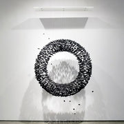 Charcoal Cascade Pixel Chandelier