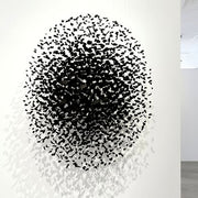 Charcoal Cascade Pixel Chandelier