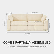 Cove Modular Sectional Sofa (2-Seat) - Themodhome product image 06