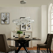 Crystal Elegance Three Ring Chandelier