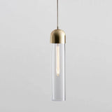 Glass Cylindrical Shape Pendant Light