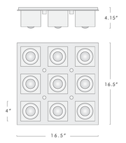 Glaxy 9 Light Flush Mount