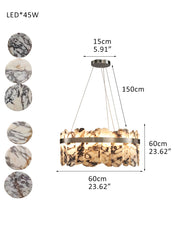 Modern LED Marble Round Chandelier 24