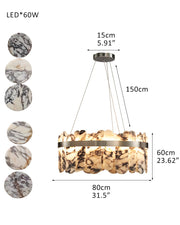 Modern LED Marble Round Chandelier 24