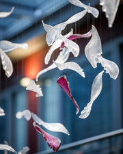 Flying Glass Feather Chandelier