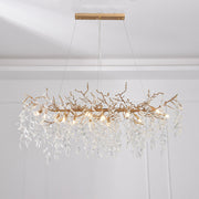 Drop shape Gold Clear Crystal Chandelier 40