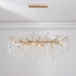 Drop shape Gold Clear Crystal Chandelier 40