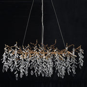 Drop shape Gold Clear Crystal Chandelier 40