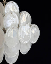 Murano Chandelier 36 White Disks