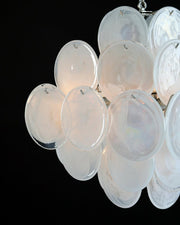 Murano Chandelier 36 White Disks