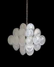 Murano Chandelier 36 White Disks