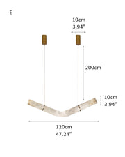 Minimalist Long Cord Ceiling Pendant Alabaster Lighting