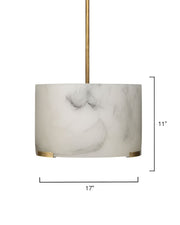 Alabaster Elancourt Pendant 17''W