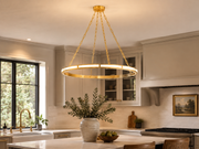 Elara Modern Round Alabaster Ring Chandelier 31