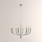 Elvira Curved Alabaster Tip Chandelier 40“D 48”D