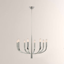 Elvira Curved Alabaster Tip Chandelier 40“D 48”D