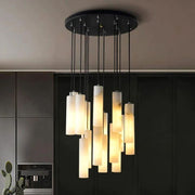 Alabaster Modern Cylindrical Round Chandelier  79