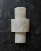Half Cylinder Alabaster Wall Sconce